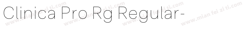 Clinica Pro Rg Regular字体转换